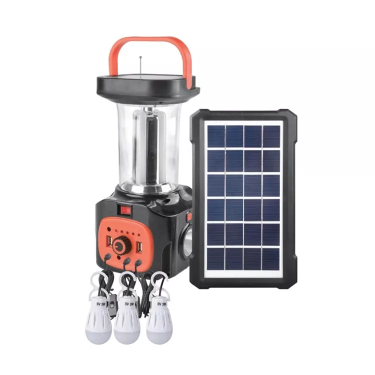 အားပြန်သွင်းနိုင်သော 3W Solar Camping Lantern Kit